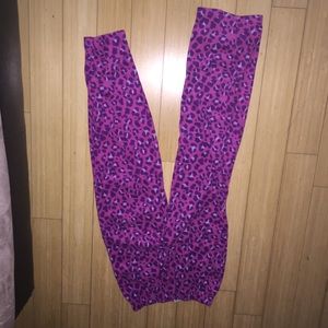 Girls pink cheetah pj pants
